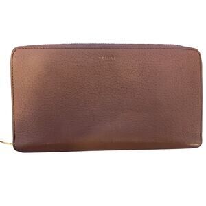 Celine Zip Around Wallet Leather Large Continental Wallet